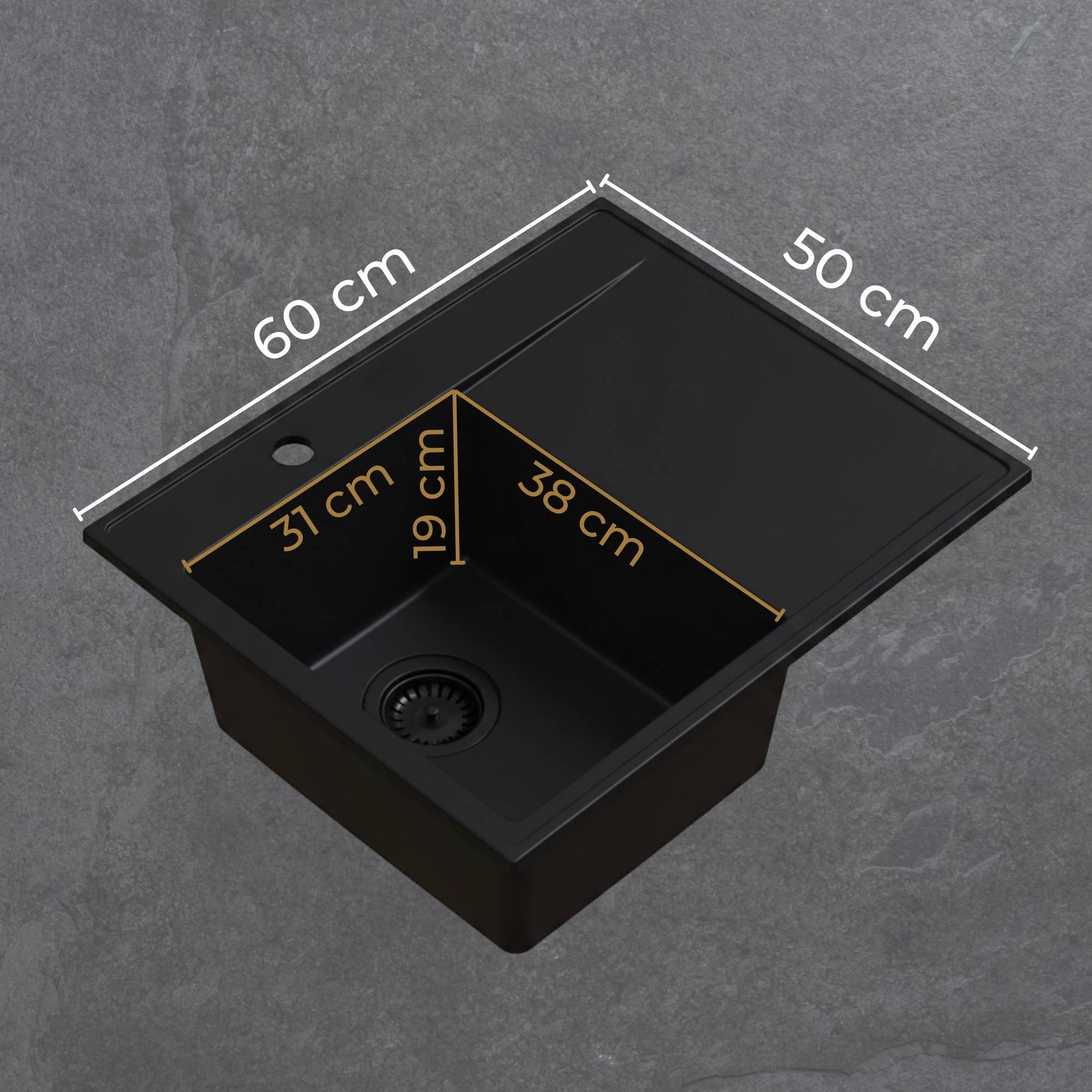 Zlew granitowy STILO 1KKO